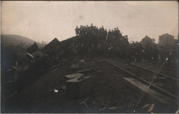 ! Seltene Foto Ansichtskarte , Photo, Eisenbahnunglück, Stempel Gevelsberg, 1913 - Trains