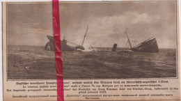 Oorlog Guerre 14/18 - Kaap Manapan - Schip Bateau Dalton Coulé - Orig. Knipsel Coupure Tijdschrift Magazine - 1917 - Ohne Zuordnung