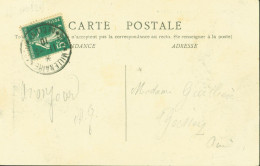 YT 137 Semeuse Camée 5c Vert CAD Millénaire 910 De Cluny 1910 11 9 10 CPA Cluny Ancienne Abbaye - 1877-1920: Période Semi Moderne