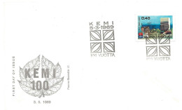 Finland   1969 Centenary Of The City Of Kemi, Kemi Town House, Port And Industrial Motifs, Municipal Coat Of MI 655  FDC - Covers & Documents
