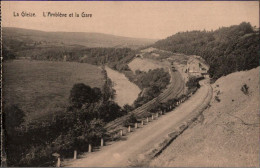 ! Cpa, Alte Ansichtskarte La Gleize, Le Ambleve Et La Gare, Bahnhof, Belgien - Estaciones Sin Trenes