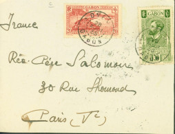 Gabon YT N°131 133 Savorgnan De Brazza Et Fleuve Ogooué CAD Ayem ? Gabon 28 AOUT 1935 - Covers & Documents