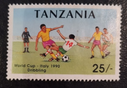 Tanzanie Tanzania - 1990 - FOOTBALL FUSSBALL SOCCER - Used - 1990 – Italie