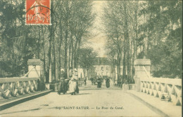 CPA CP [18] Cher St Saint-Satur Le Pont Du Canal YT N°138 CAD St Satur Cher 23 6 1908 - Saint-Satur