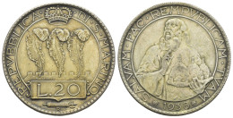 S.Marino 20 Lire 1939 .Argento/Silber.. (V-61 - Saint-Marin