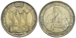 S.Marino 20 Lire 1939 .Argento/Silber.. (V-61 - San Marino