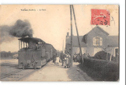 CPA 72 Vallon La Gare Et Le Train Tramway - Otros & Sin Clasificación