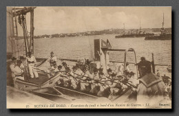 SCENES DE BORD Exercice Du Fusil A Bord D'un Navire De Guerre  Militaria Marins Bateaux (scan Recto-verso) PFRCR00027 P - Guerre