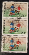 Tanzanie Tanzania - 1986 - FOOTBALL FUSSBALL SOCCER - Bloc Of 3 Stamps - Used - 1986 – Messico