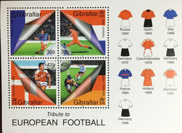 Gibraltar 2000 Euro Football Minisheet MNH - Gibraltar