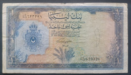 BANKNOTE LIBYA LIBIA 1 POUND 1963 VERY RARE CIRCULATED - Libië