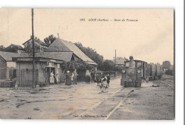 CPA 72 Loué La Gare Et Le Train Tramway - Loue