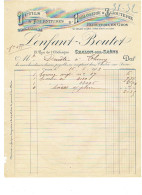 Facture - Lot 3 - LENFANT BOUTET - Fournitures Horlogerie Bijouterie CHALON SUR SAONE 71 - 1903 - Old Professions