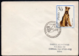 POLAND 1965 III ACADEMIC CYNOLOGY CONFERENCE POZNAN CANCEL ON COVER DOGS DOG - Dogs