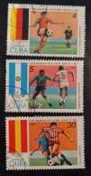Cuba Kuba - 1986 - FOOTBALL FUSSBALL SOCCER - 3 Stamps (Germany/Argentina/Spain) - Used - 1986 – Mexico