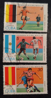 Cuba Kuba - 1986 - FOOTBALL FUSSBALL SOCCER - 3 Stamps (Germany/Argentina/Spain) - Used - 1986 – Messico