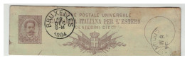 ITALIE: MILANO FERROVIA 6 M . POUR BELGIQUE BRUXELLES 1884 - Postwaardestukken
