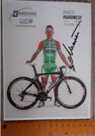 Autographe Marco Maronese Bardiani CSF 2018 Format 15 X 20 Cm - Cyclisme