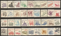 Etats-Unis - USA - Série Transports - Petit Lot De 36 - 22 NSG - 14° - Lots & Kiloware (mixtures) - Max. 999 Stamps