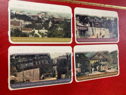 Hong Kong Tramway Cards X 4 Locomotive - Cartas & Documentos