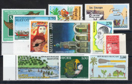 Mayotte - Année 1998 N** MNH Luxe Complète , YV 52 à 61A , 11 Timbres , Cote 22,40 Euros - Neufs