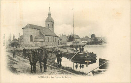 COMINES - Les Forçats De La Lys, Péniche Tirée Par Des Chevaux. - Houseboats