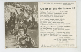 GUERRE 1914-18 - Série Des Cartes Sonnets ANDRÉ SORIAC Poilu Au 277ème D'Infanterie - N°5 -" Qu'est Ce Que GUILLAUME II" - War 1914-18