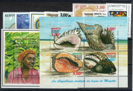 Mayotte - Année 2000 N** MNH Luxe Complète , YV 81 à 95 , 15 Timbres , Cote 51,80 Euros - Neufs