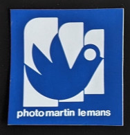 AUTOCOLLANT PHOTO MARTIN - LE MANS 72 SARTHE - PHOTOGRAPHE PHOTOGRAPHIE - MAGASIN COMMERCE - Stickers