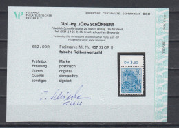 DDR 1955  Mich.Nr.457 OR II ** Geprüft Durch EXPERTISE Schönherr VP - Neufs