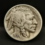 5 CENTS BUFFALO NICKEL 1936 D DENVER USA ( BISON & TETE D'INDIEN ) - 1913-1938: Buffalo