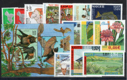 Mayotte - Année 2001 N** MNH Luxe Complète , YV 96 à 110 , 15 Timbres , Cote 46,80 Euros - Nuovi