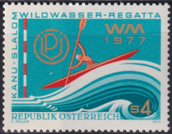 F-EX48271 AUSTRIA MNH 1977 WATER SPORT REGATTA SHIP CANOE.  - Rowing