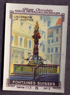 Nestlé - 113B - Fontaines Suisses, Swiss Fountains, Schweizer Brunnen - 2 - Lausanne La Justice - Nestlé