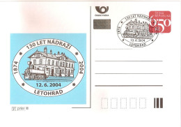 CDV B 476 Czech Republic Letohrad Railway Station Anniversary 2004 NOTICE POOR SCAN, BUT THE CARD IS FINE! - Trenes