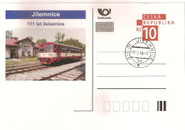 Card CDV C Czech Republic 111th Jilemnice Railway Line Anniversary 2010 NOTICE POOR SCAN, BUT THE CARD IS FINE! - Trenes