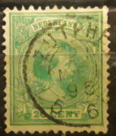 NEDERLAND PAYS BAS NETHERLANDS 1891 Wilhelmina Yvert 40, 20 C Vert  Obl Cachet ZUTPHEN Gelderland , 21 Mei 1895 ,BTB - Oblitérés