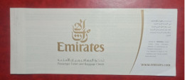 2002 EMIRATES INTERNATIONAL AIRLINES PASSENGER TICKET AND BAGGAGE CHECK - Billetes