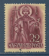 HONGRIE , MAGYAR , 32 Fi. , Saint Etienne , 1938 , N° YT 500 , µ - Unused Stamps