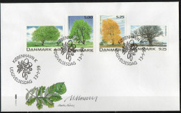 Martin Mörck. Denmark 1999. Native Trees. Michel 1199 - 1202 FDC. Signed. - FDC