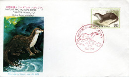 JAPAN FDC, Otter   /   Le JAPON  Lettre De Première Jour,  Loutre - Altri & Non Classificati