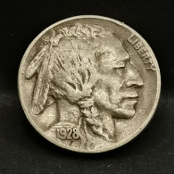 5 CENTS BUFFALO NICKEL 1928 USA ( BISON & TETE D'INDIEN ) - 1913-1938: Buffalo