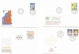 Finland   1985 Four FDc  Issued 1985 Mi 971, 872, 977, 979-80     FDC - Cartas & Documentos