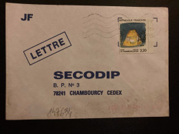 LETTRE TP YT 2504 LA COMMUNICATION 2,20 OBL.MEC.16-7 1988 94 ST GENIS LAVAL RHONE - Brieven En Documenten