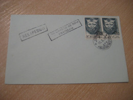 FIGUEIRA DA FOZ 1955 Reexpedido Ao Carece De Nova Franquia Afonso II King Royalty FDC Cancel Cover PORTUGAL - Covers & Documents