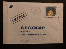 LETTRE TP YT 2504 LA COMMUNICATION 2,20 OBL.MEC.14-7 1988 PARIS GARE DU NORD - Brieven En Documenten