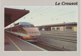 TGV 85 . CPM . Gare . Le Creusot . CIM . Macon . - Treni