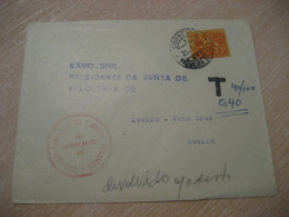 FIGUEIRA DA FOZ Bombeiros Voluntarios 1955 To Aveiro Tax Taxed Fire Firemen Fireman Cancel Cover PORTUGAL - Bombero