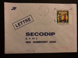 LETTRE TP YT 2506 LA COMMUNICATION 2,20 OBL.MEC.11-7 1988 34 MAUGUIO HERAULT - Brieven En Documenten