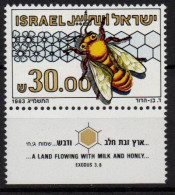 Israël 1983 Abeilles , Bees  MNH - Nuovi (con Tab)